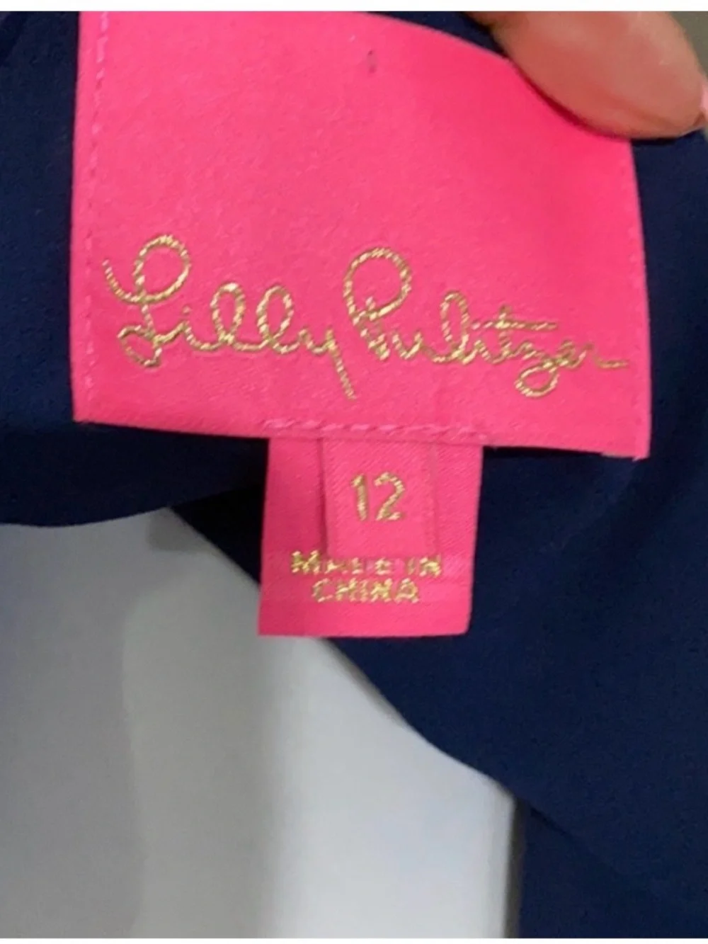Lilly Pulitzer Cherlyn Soft Shift Dress Navy - Picture 7 of 8